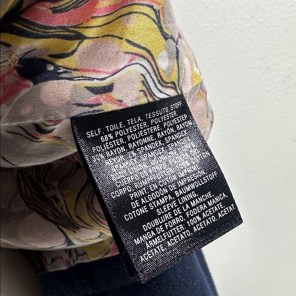 LeifNotes Anthropologie Peacoat Jacket Swing Coat Pockets Felt Navy Blue Size 4 - Picture 7 of 9